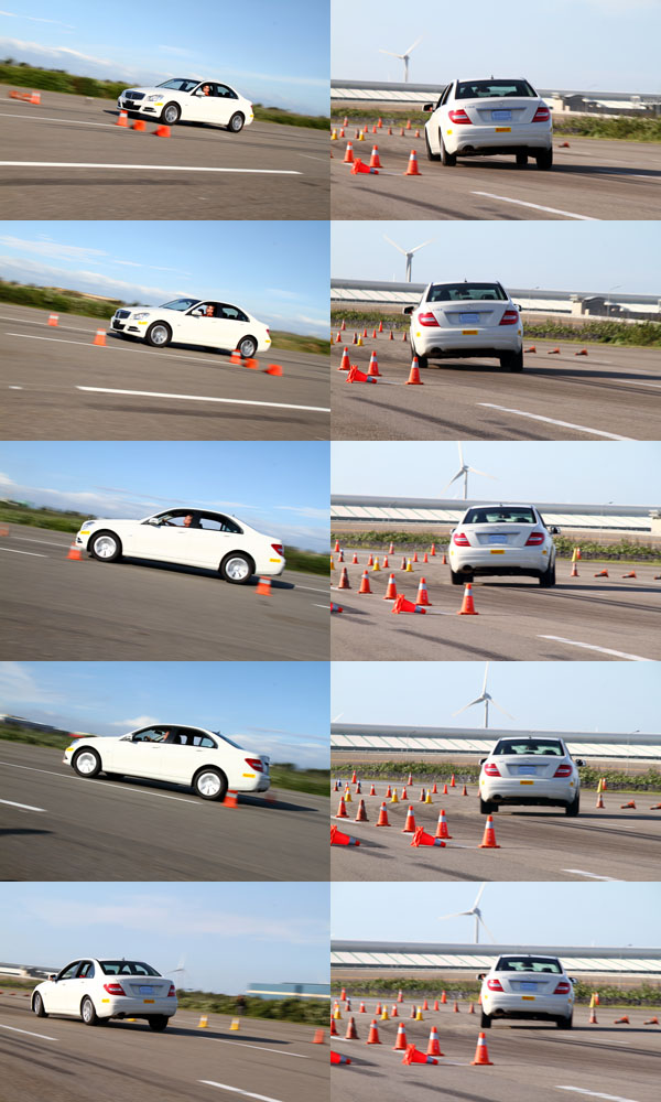 Mercedes-Benz 賓士主動安全操控體驗營 C-Class 模擬賽道體驗、高速麋鹿測試 高速周回道 ESP PRE-SAFE 主動安全防護系統